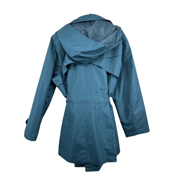 Liverpool Jeans Company Sz XL Blue Mystic Team Rain Jacket Coat Tie Button Up - Picture 2 of 5